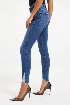 GOOD AMERICAN GOOD LEGS TORNADO HEM | INDIGO153