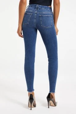 GOOD AMERICAN GOOD LEGS TORNADO HEM | INDIGO153