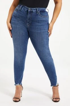 GOOD AMERICAN GOOD LEGS TORNADO HEM | INDIGO153