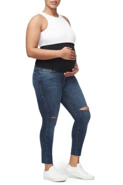 GOOD AMERICAN THE HOME STRETCH CROP | BLUE306