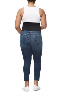 GOOD AMERICAN THE HOME STRETCH CROP | BLUE306