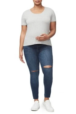 GOOD AMERICAN THE HOME STRETCH CROP | BLUE306