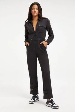 GOOD AMERICAN DESERT FLIGHTSUIT | BLACK001 Jumpsuits
