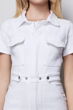 GOOD AMERICAN Jumpsuits FIT FOR SUCCESS JUMPSUIT WITH TABS| WHITE001