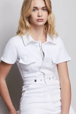 GOOD AMERICAN Jumpsuits FIT FOR SUCCESS JUMPSUIT WITH TABS| WHITE001