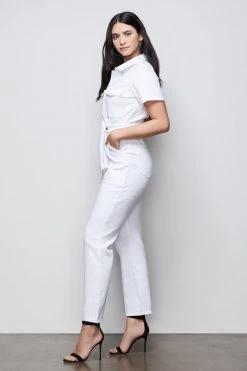 GOOD AMERICAN Jumpsuits FIT FOR SUCCESS JUMPSUIT WITH TABS| WHITE001