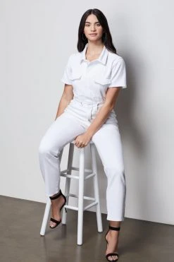 GOOD AMERICAN Jumpsuits FIT FOR SUCCESS JUMPSUIT WITH TABS| WHITE001
