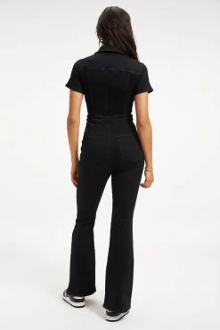 GOOD AMERICAN FIT FOR SUCCESS BOOTCUT | BLACK001 Jumpsuits