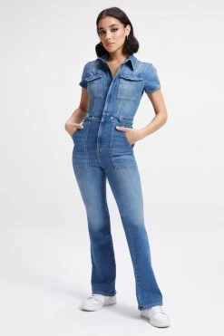 GOOD AMERICAN FIT FOR SUCCESS BOOTCUT | BLUE274 Jumpsuits
