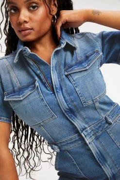 GOOD AMERICAN FIT FOR SUCCESS BOOTCUT | BLUE274 Jumpsuits