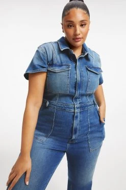 GOOD AMERICAN FIT FOR SUCCESS BOOTCUT | BLUE274 Jumpsuits