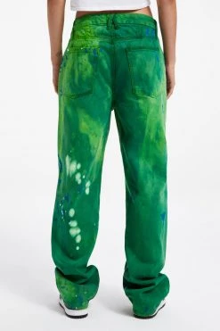 GOOD AMERICAN GOOD '90S | SUMMER GREEN TIE DYE002 High Waisted