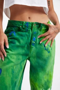 GOOD AMERICAN GOOD '90S | SUMMER GREEN TIE DYE002 High Waisted