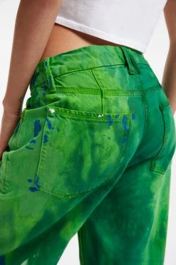 GOOD AMERICAN GOOD '90S | SUMMER GREEN TIE DYE002 High Waisted