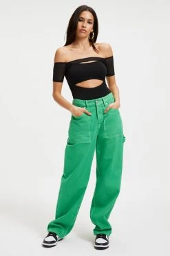 GOOD AMERICAN GOOD '90S CARPENTER | SUMMER GREEN002