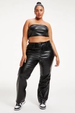 GOOD AMERICAN BETTER THAN LEATHER GOOD '90S | BLACK EEL001