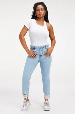 GOOD AMERICAN GOOD CLASSIC JEANS REDESIGN| INDIGO279 High Waisted