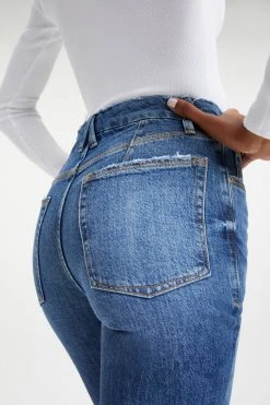 GOOD AMERICAN GOOD ICON CROPPED | INDIGO067