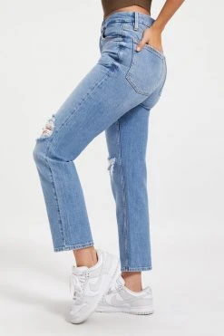 GOOD AMERICAN GOOD ICON CROPPED | INDIGO068