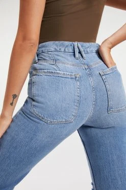 GOOD AMERICAN GOOD ICON CROPPED | INDIGO068