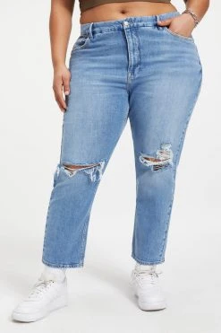 GOOD AMERICAN GOOD ICON CROPPED | INDIGO068