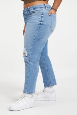 GOOD AMERICAN GOOD ICON CROPPED | INDIGO068