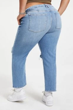 GOOD AMERICAN GOOD ICON CROPPED | INDIGO068