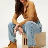 GOOD AMERICAN High Waisted GOOD '90S CARPENTER | BLUE938