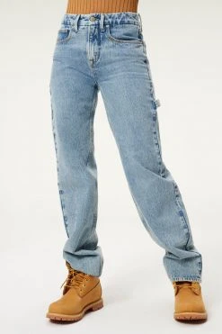GOOD AMERICAN High Waisted GOOD '90S CARPENTER | BLUE938