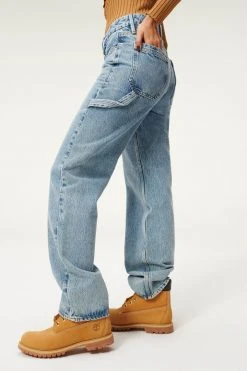 GOOD AMERICAN High Waisted GOOD '90S CARPENTER | BLUE938