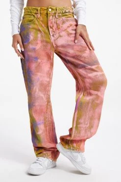 GOOD AMERICAN High Waisted GOOD '90s CARPENTER | PAINTED PINK004