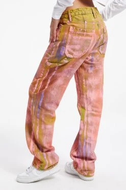 GOOD AMERICAN High Waisted GOOD '90s CARPENTER | PAINTED PINK004