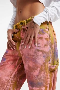 GOOD AMERICAN High Waisted GOOD '90s CARPENTER | PAINTED PINK004