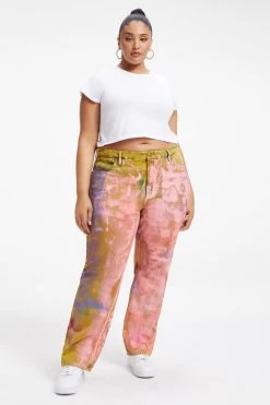 GOOD AMERICAN High Waisted GOOD '90s CARPENTER | PAINTED PINK004