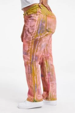 GOOD AMERICAN High Waisted GOOD '90s CARPENTER | PAINTED PINK004