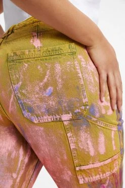 GOOD AMERICAN High Waisted GOOD '90s CARPENTER | PAINTED PINK004