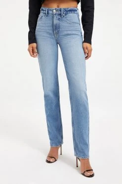 GOOD AMERICAN GOOD ICON WITH BUTT RIP | INDIGO159