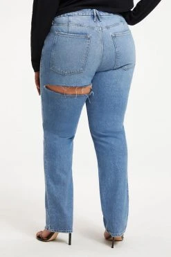 GOOD AMERICAN GOOD ICON WITH BUTT RIP | INDIGO159