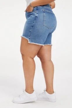 GOOD AMERICAN High Waisted GOOD ICON SHORT | INDIGO072