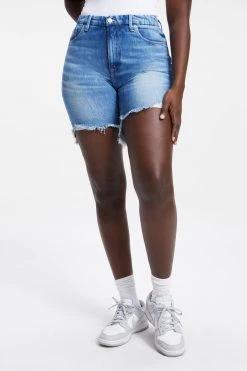 GOOD AMERICAN High Waisted GOOD ICON SHORT | INDIGO072