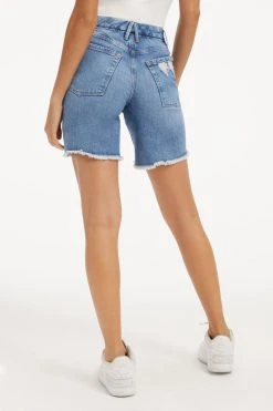 Hot Sale ⌛ GOOD AMERICAN High Waisted GOOD ICON SHORT | INDIGO073 ✨ 12 GOOD AMERICAN High Waisted GOOD ICON SHORT | INDIGO073