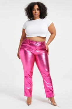 Best Sale ❤️ GOOD AMERICAN GOOD ICON METALLIC | PINK METALLIC002 Pants 🛒 31 GOOD AMERICAN GOOD ICON METALLIC | PINK METALLIC002 Pants