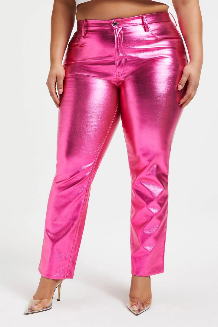 Best Sale ❤️ GOOD AMERICAN GOOD ICON METALLIC | PINK METALLIC002 Pants 🛒 13 GOOD AMERICAN GOOD ICON METALLIC | PINK METALLIC002 Pants