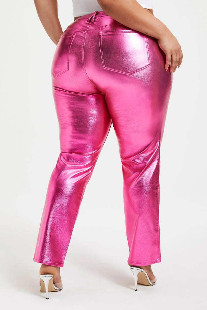 Best Sale ❤️ GOOD AMERICAN GOOD ICON METALLIC | PINK METALLIC002 Pants 🛒 16 GOOD AMERICAN GOOD ICON METALLIC | PINK METALLIC002 Pants