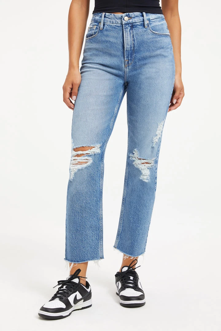 Wholesale 🔥 GOOD AMERICAN GOOD ICON CROP | INDIGO157 High Waisted 😉 4 GOOD AMERICAN GOOD ICON CROP | INDIGO157 High Waisted