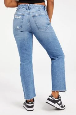 Wholesale 🔥 GOOD AMERICAN GOOD ICON CROP | INDIGO157 High Waisted 😉 27 GOOD AMERICAN GOOD ICON CROP | INDIGO157 High Waisted