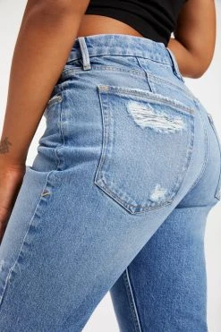 Wholesale 🔥 GOOD AMERICAN GOOD ICON CROP | INDIGO157 High Waisted 😉 28 GOOD AMERICAN GOOD ICON CROP | INDIGO157 High Waisted