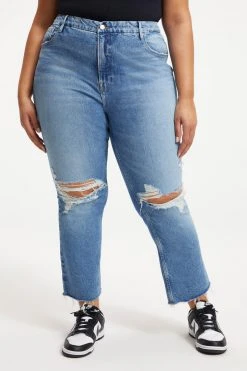 Wholesale 🔥 GOOD AMERICAN GOOD ICON CROP | INDIGO157 High Waisted 😉 30 GOOD AMERICAN GOOD ICON CROP | INDIGO157 High Waisted