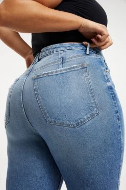 Wholesale 🔥 GOOD AMERICAN GOOD ICON CROP | INDIGO157 High Waisted 😉 33 GOOD AMERICAN GOOD ICON CROP | INDIGO157 High Waisted