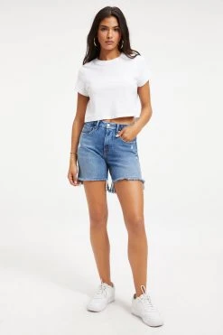 GOOD AMERICAN GOOD ICON SHORT | INDIGO154